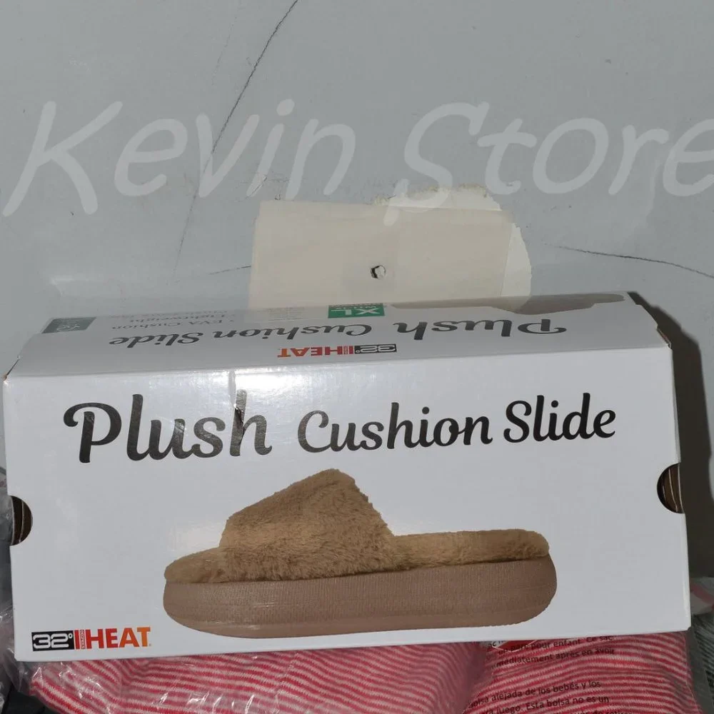 Brown 32 Degrees Plush Lined Unisex Sizing Slide‎